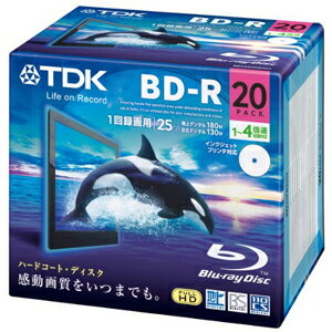 TDK 録画用BD−R追記型（1−4倍速）　25GB　インクジェットプリンター対応　20枚 BRV25PWB20A