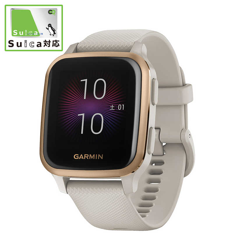 GARMIN@Venu@Sq@Music@Light@Sand Rose@Gold@010-02426-71