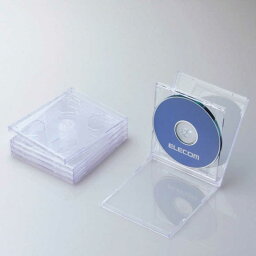 <strong>エレコム</strong>　ELECOM　CD／DVD／Blu−ray対応<strong>収納ケース</strong>　（2枚収納×5セット・クリア）　CCD-JSCNW5CR