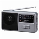 オーム電機　（ワイドFM対応）FM／AM　携帯ラジオ　RAD-F1771M