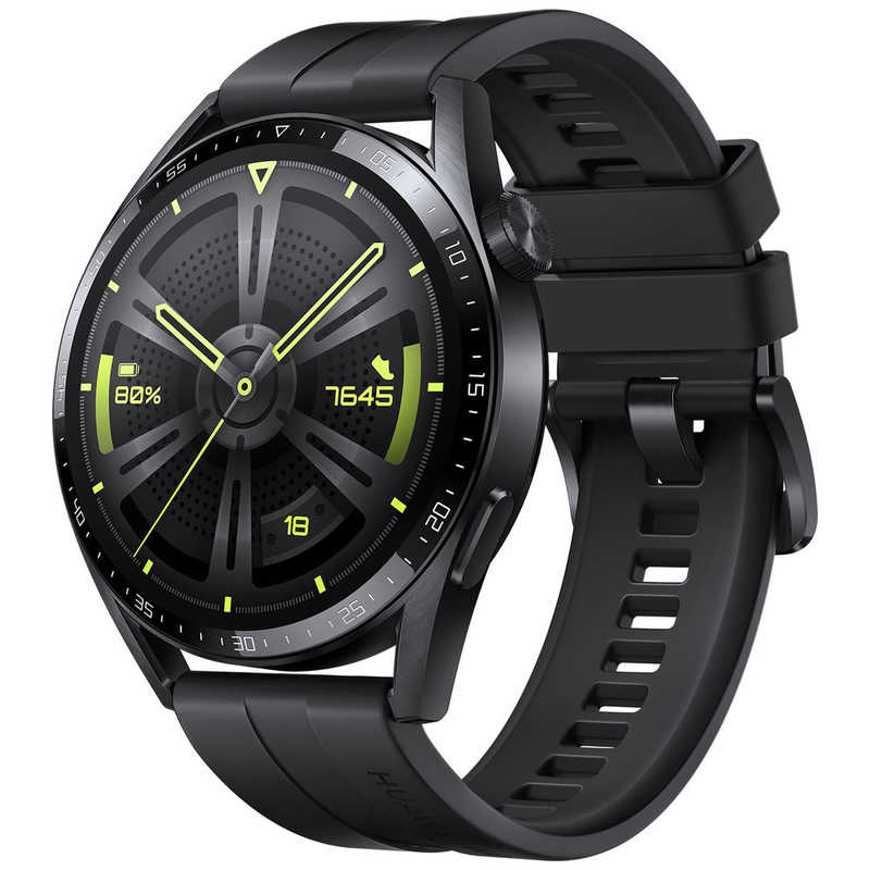 HUAWEI@HUAWEI WATCH GT3 46mm Black Fluoroelastomer@WATCHGT3 46MM BK