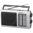 オーム電機　AMFMポータブルラジオ AudioComm シルバー ［ワイドFM対応 AMFM］　RAD-T207S