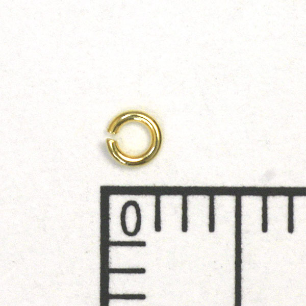 K18丸カン 0.45×2.2mm18金アクセサリーパーツ