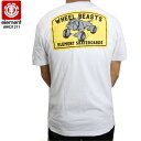 ELEMENT エレメント Tシャツ WHEEL BEAST SS TEE WHT スケート skateboard street tee AH021211 【クエストン】