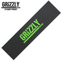 スケボー デッキテープ グリズリー GRIZZLY STAMP PRINT NEON GREEN GRIPTAPE グリップテープ スケートボード【クエストン】