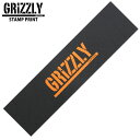 スケボー デッキテープ グリズリー GRIZZLY STAMP PRINT NEON ORANGE GRIPTAPE グリップテープ スケートボード【クエストン】