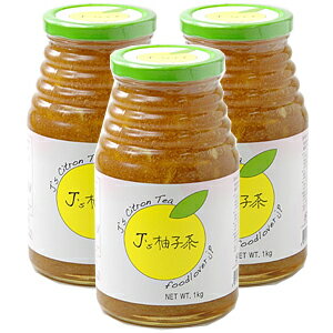 料理研究家・金本J.ノリツグさんプロデュースJ's 柚子茶 premium（柚子茶1kg瓶入り×3本）柚子の果肉がたっぷり60％入ったとっても濃厚な柚子茶です。