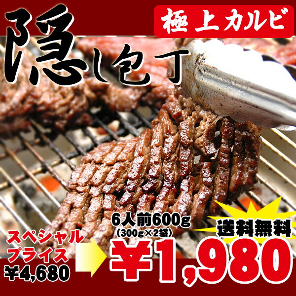 【冷凍・冷蔵可】★送料無料★鶴橋「串まつ屋」監修タレ漬け隠し包丁カットの極上カルビ焼肉セット（タレ漬け牛肉カルビ300g×2袋＝計600gセット）【カルビ】焼肉・焼き肉・バーベキュー【57%OFF】【SBZcou1208】