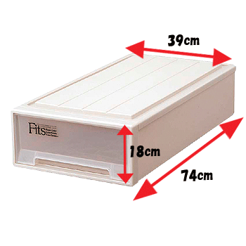 【D】【DA】◆【送料無料】フィッツケース（Fits） スリムお買い得5個セット！【幅39cm×奥行74cm×高さ18cm】【超浅型タイプ】【天馬テンマ】【家具】【収納術】 【Aug08P3】☆10