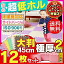 【ジョイントマット カラー 大判 45cm 厚2cm】カラージョイントマット 極厚(12枚セット)【ベビー 赤ちゃん フロアマット 防音 プレイマット ラグ】 JTM-45-極厚20【D】 マット カーペット ラグ ラグマット おしゃれ かわいい インテリア オシャレインテリア 送料無料