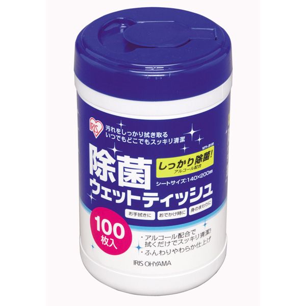 ウェットティッシュ除菌ボトル WTY-JB100【アイリスオーヤマ】【Aug08P3】