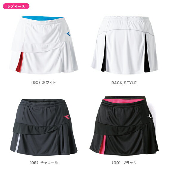 【2012年春夏モデル】 《セール30％OFF》 W スコート - TL2440 [ウエア テニスウェア バドミントンウェア（レディース） ディアドラ／DIADORA] 【レディース 女性用】