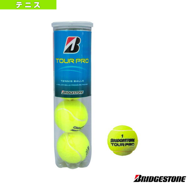 【送料 100円SALE!】TOUR　PRO(ツアープロ)4球入『缶単位(1缶／4球)』 - [テニスボール ブリヂストン／BRIDGESTONE]