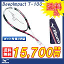 【ガット代・張り代・送料全て無料!!】 ミズノ MIZUNO ソフトテニスラケット Deep Impact T-100 (ディープインパクト)(63JTN46264)【テニスラケット ソフトテニス ラケット 軟式テニスラケット ミズノ 軟式ラケット 前衛】 送料無料 ケース付き ガット代張り代込