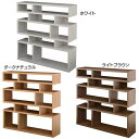 【送料無料】【収納 収納家具】ライクシェルフ【リビング】 LK120-120TK・ホワイト・ダークナチュラル・ライトブラウン【TD】【代引不可】