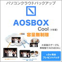 【ダウンロード版】AOSデータ 容量無制限クラウドバックアップ 「AOSBOX Cool 1年版」+3か月分プレゼントパック ダウンロード版