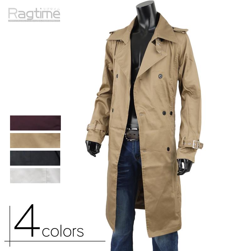 トレンチコート メンズ ロングコート ベージュ キャメル camel コート ロング ダブル 大きいサイズあり ビジネス カジュアル sg100127【送料無料】【楽ギフ_包装】