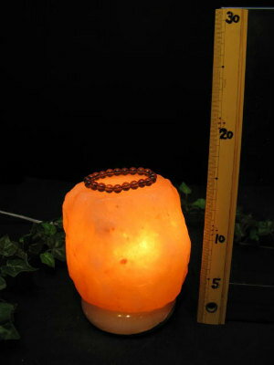 岩塩ランプ【ソルトランプ】ピューラーMX−714　（ヒマラヤ岩塩仕様　台座：天然石オニキス）