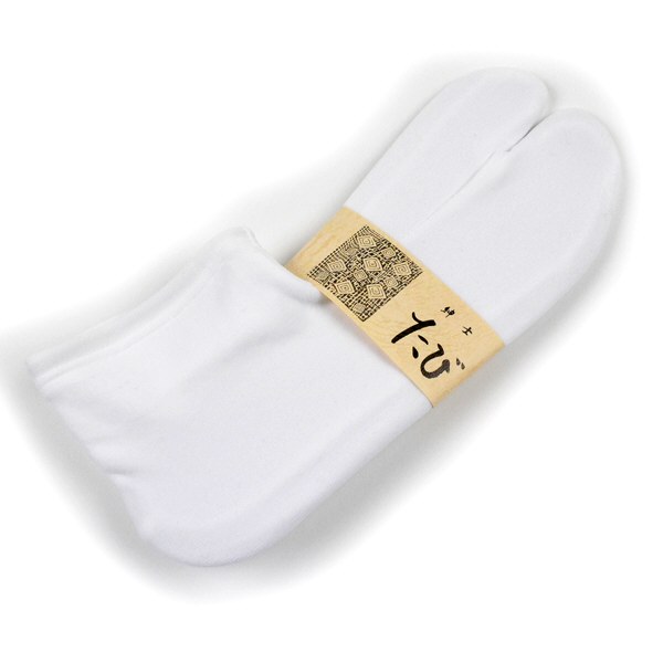 メール便OK 日本製 大きめサイズのストレッチ足袋ソックス　白 着物 浴衣 着付け小物 和…...:rakuichikimono:10014403