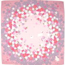 綿小風呂敷 ふろしき さくらの輪 ピンク 中巾(50cm幅) 一升餅 お弁当 名入れ可 敬老の日 母の日 父の日 クリスマス ホワイトデー