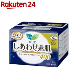 ロリエ <strong>しあわせ素肌</strong> 特に多い夜用 羽つき400(7コ入)【イチオシ】【ロリエ】[生理用品]