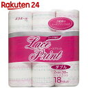 レースプリント トイレットティッシュ ローズの香り 18ロール(ダブル)【stamp_cp】 【stamp_002】