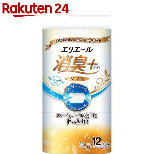 エリエール トイレットティシュー 消臭+ フレッシュクリアの香り ダブル 25m×12R入…...:rakuten24:10120868