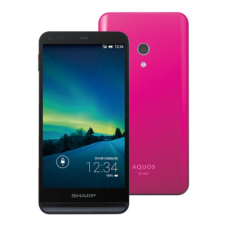 【セット販売端末】AQUOS SH-M01（レッド）＋通話SIMカード【楽天モバイル】 【送料無料】【SIMフリー】【格安スマホ】【アクオス】【防水】【ワンセグ】