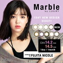 【全品あす楽】Marble by LUXURY 1day【1箱10枚】【送料無料】(カラコン あす楽 即日発送 度なし 度あり カラーコンタクト DIA14.2mm/14.5mm ナチュラル ハーフ 藤田ニコル)