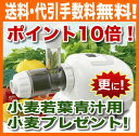 ゼンケン　ベジフル VEGEFULL (ZJ-B1) ウィートグラス用北海道産小麦プレゼント！更に限定30名様にローフードレシピ126品本もプレゼント！2,160円相当プレゼント付！ベジフルジューサーは圧搾式低速ジューサーだから酵素が生きている！