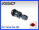 ☆正規品☆RAYS/レイズ☆日本製☆RAYS(レイズ)/RAYS GEARレイズホイール専用エアーバルブヨーロピアンアルミバルブ RAYS NEWロゴ/ガンメタ