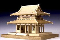 【基本送料無料】ウッディージョー大人の木製模型　1/150 法隆寺中門 