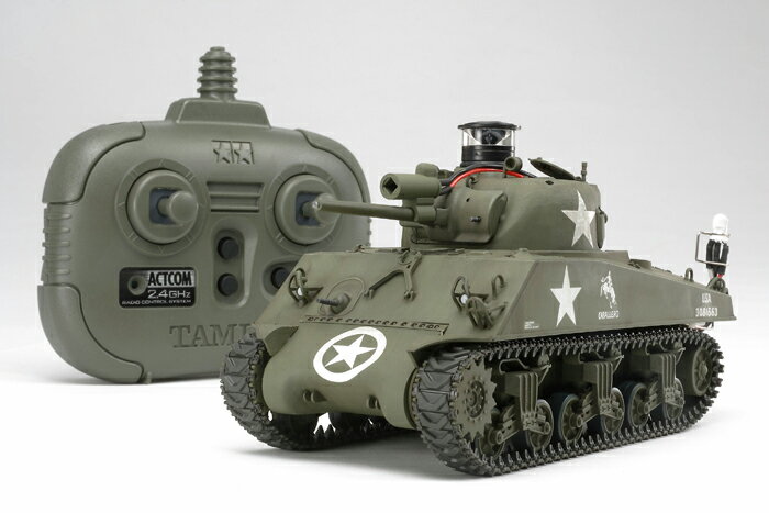 【基本送料無料】48212/タミヤ/ 1/35RC アメリカM4A3シャーマン戦車(2.4GHzプロポ付）