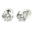 【鑑別書付】プラチナPT900 天然ダイヤモンドピアス 1.0CT 鑑別カード付き