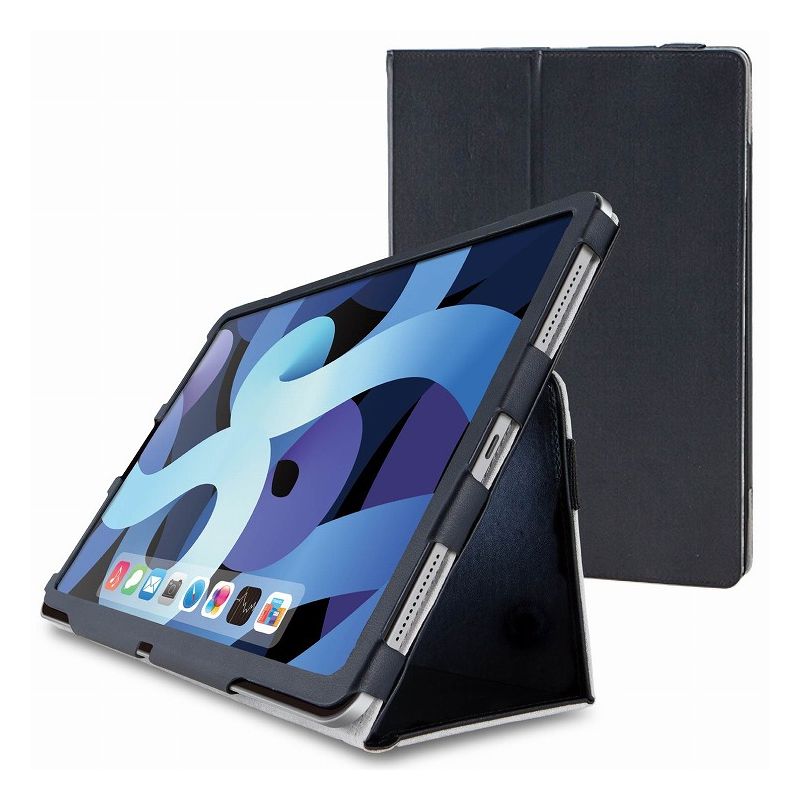 エレコム ELECOM iPad Air 第4世代 10.9インチ ケース フラップ レザー 2アングル 軽量 ブラック ペンホルダ ハンドホールドベルト付き TB-A20MPLFBK(代引不可)【送料無料】【メール便（ネコポス）】