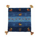ギャッベ チェアパッド GABBEH D20 約40×40cm BL(代引不可)【ポイント10倍】【送料無料】【smtb-f】