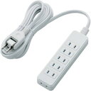 エレコム ほこりシャッター付き電源タップ(6個口) 3.0m T-ST02-22630WH【ポイント10倍】