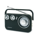 レトロAM/FMラジオ ブラック RA-601BK レトロ おしゃれ ワイドFM イヤホンジャック AUX端子対応(代引不可)【送料無料】