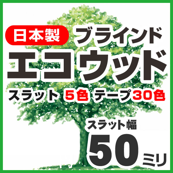 ブラインド ウッドブラインド 木製 標準タイプ50 エコウッドブラインド 高さ121〜139cm×幅101〜120cm 日本製（代引き不可）【送料無料】【setsuden_curtain】【RCPmara1207】