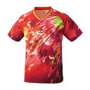 ニッタク(Nittaku) 卓球アパレル SKYLEAF SHIRT(スカイリーフシャツ ) 男女兼用 NW2180 【カラー】レッド 【サイズ】S(代引不可)【送料無料】【S1】