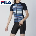 FILA fila フィラ ボーダー半袖タンキニ ヨガ スポーツ ジム ウェア スポーツウェア ジムウェア ヨガウェア 運動 レディース【送料無料】