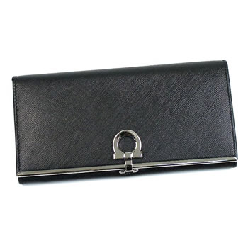 y40OFFzyztFK FERRAGAMO z D GANCINI ICONA VITELL 224633 NERO BKyYDKG-fz..