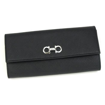 y40OFFzyztFK FERRAGAMO z D GANCINI ICONA VITELL 22B002 NERO BKy36OFFz..