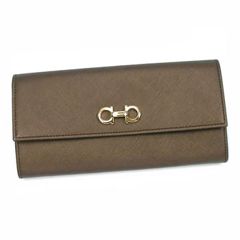 y40OFFzyztFK FERRAGAMO z D GANCINI ICONA VITELL 22B002 SKIN BRONZy..