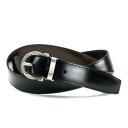 フェラガモ FERRAGAMO ベルト CINTURE UOMO 671043 DOUBLE ADJUST NERO AUBERN BK【送料無料】【43％OFF】【セール】【Aug08P3】