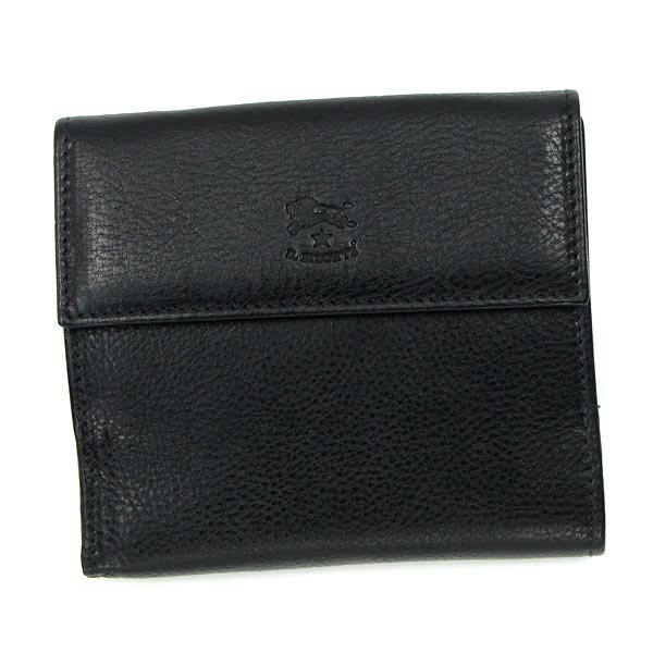 イルビゾンテ IL BISONTE 二つ折り財布 小銭入 C0621 BLACK BK【楽ギフ_包装】【送料無料】【smtb-F】【RCP】