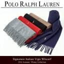 ポロ・ラルフローレン マフラー POLO RALPH LAUREN ポロラルフローレン シグネチャー イタリアン 6F0510 ビッグポニー刺繍 2016年秋冬新作 スカーフ【あす楽対応】【送料無料】【smtb-f】