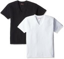 Hanes ヘインズ Japan Fit VネックTシャツ 2枚組 H5125 アソート(ブラック、ホワイト)【送料無料】