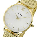 クルース CLUSE ミニュイ メッシュベルト 33mm レディース 腕時計 CL30010 ホワイト/ゴールド【S1】