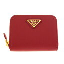 プラダ PRADA コインケース レディース 1MM268 QHH F068Z FU サフィアーノ SAFFIANO TRIANG レッド RED FUOCO【送料無料】